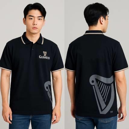 健力士形象制服POLO｜經典黑金設計呈現品牌故事與專業感
