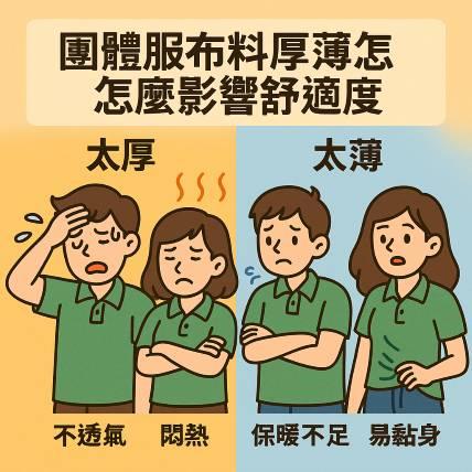 團體服布料厚薄怎麼選？｜穿得悶熱、黏身、太薄都不行！舒適關鍵一次講清楚