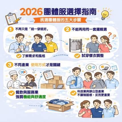 團體服不是一體適用｜2026 不同產業怎麼選？這些錯誤為什麼每年都在重演