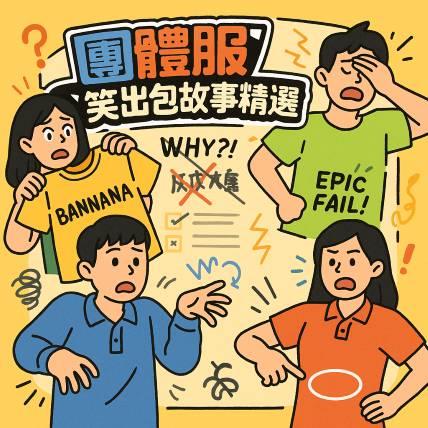 團體服爆笑出包故事精選：LOGO拼錯、顏色翻車、尺寸大亂，真實案例全公開
