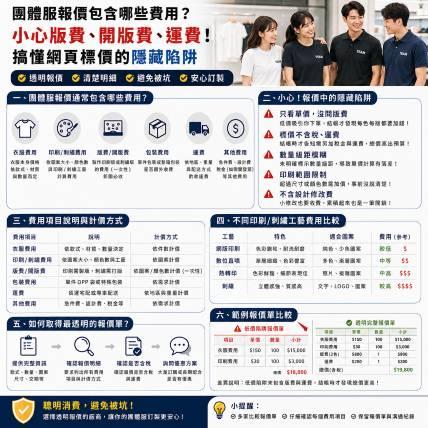 團體服報價包含哪些費用？小心版費、開版費、運費！搞懂網頁標價的隱藏陷阱。