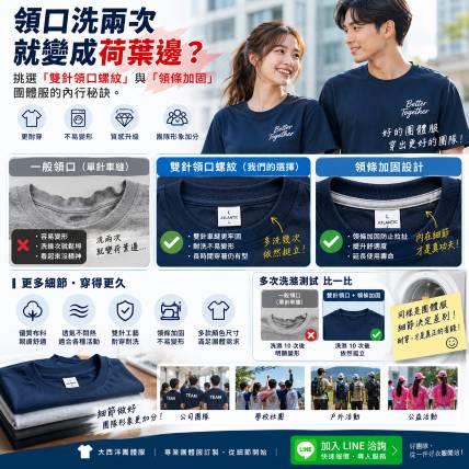 領口洗兩次就變成荷葉邊？挑選「雙針領口螺紋」與「領條加固」團體服的內行秘訣