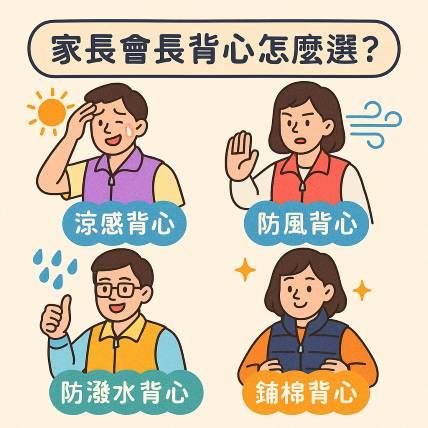 家長會長背心怎麼選？涼感、防風、防潑水、鋪棉一次看懂最強選擇指南！