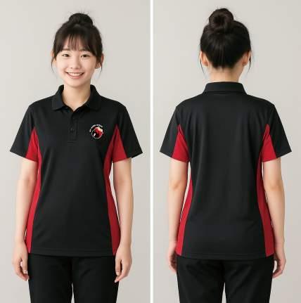 我家牛排黑紅拼接制服｜外場高活動量推薦款 × 吸濕排汗設計舒適耐穿