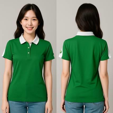 國立台灣師範大學POLO制服｜綠白撞色設計的排汗團體服推薦款