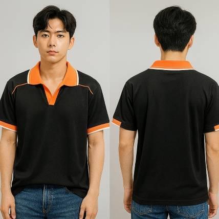 黑橘拼色排汗POLO衫｜機能團體服、團體制服設計推薦