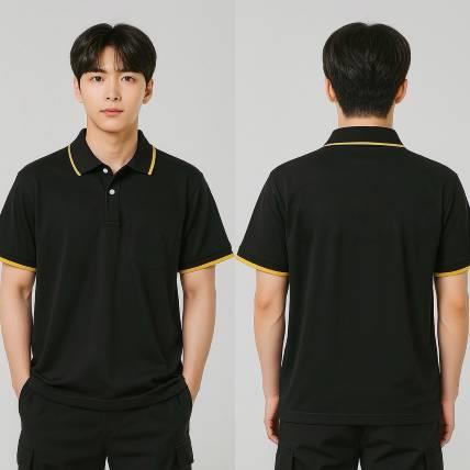 黑黃撞色排汗POLO衫｜團體服・團體制服的高識別代表款