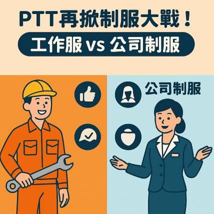 PTT再掀制服大戰！工作服 vs 公司制服一次講透：舒適、形象、機能怎麼選才不踩雷？