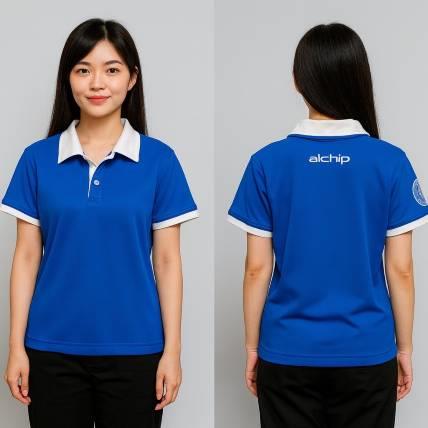 C+T 藍白撞色 POLO 衫｜涼感排汗團體服案例