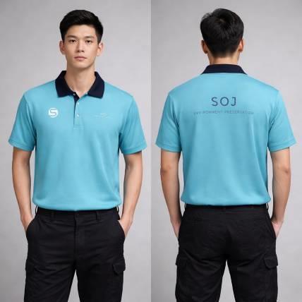 SOJ T排汗高爾布 POLO 衫｜清爽配色穿出專業感的團體服案例