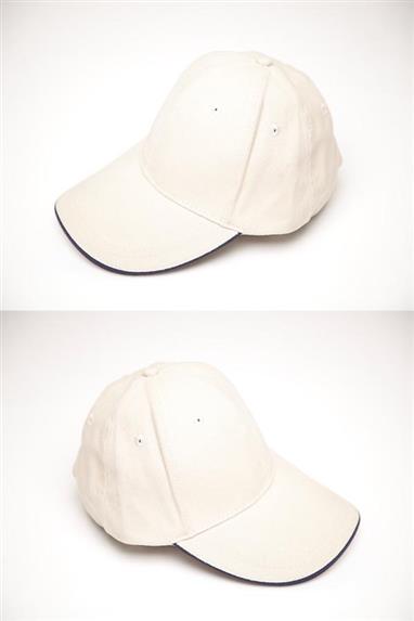 白底藍邊棒球帽