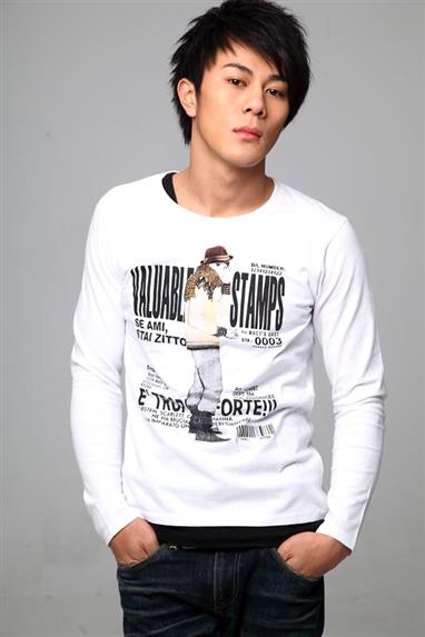 38支雙面圓領長袖T-SHIRT