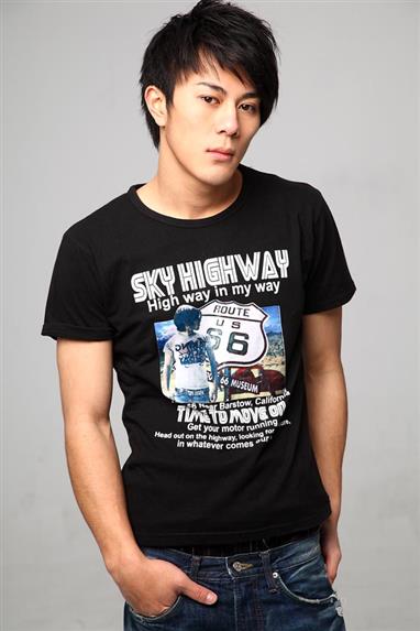 短袖彩色植絨T-SHIRT