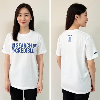 ASUS白色圓領T-shirt制服｜In Search of Incredible × 科技感品牌識別款