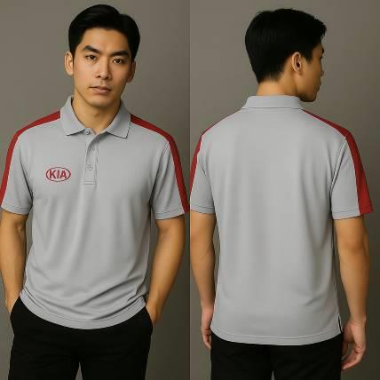 KIA 灰紅撞色團體制服｜品牌識別款