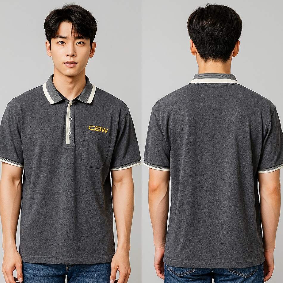 灰色麻花POLO衫|團體服團體制服公司制服訂做推薦