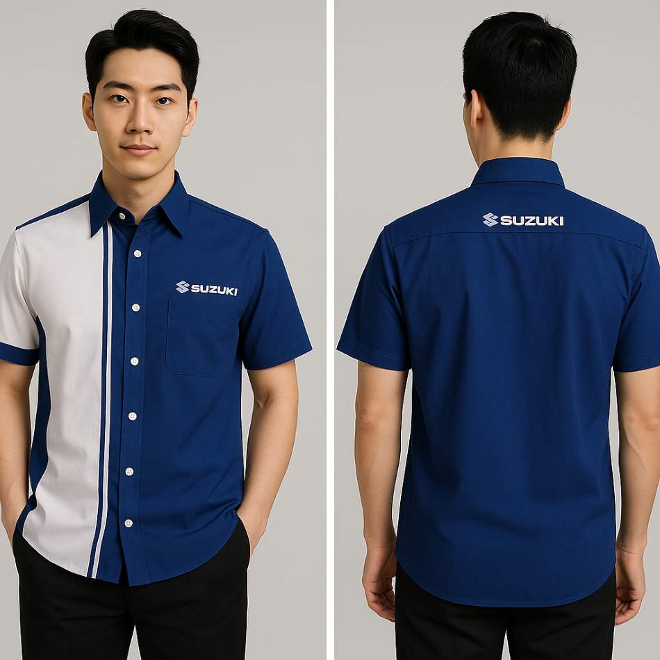 SUZUKI藍白工作服 團體制服 客製制服推薦