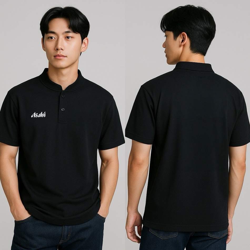 黑色立領POLO衫|Asahi品牌制服設計 團體服推薦