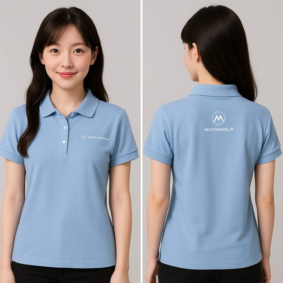 MOTOROLA藍色POLO衫｜企業制服 公司制服 團體服 客製化制服推薦