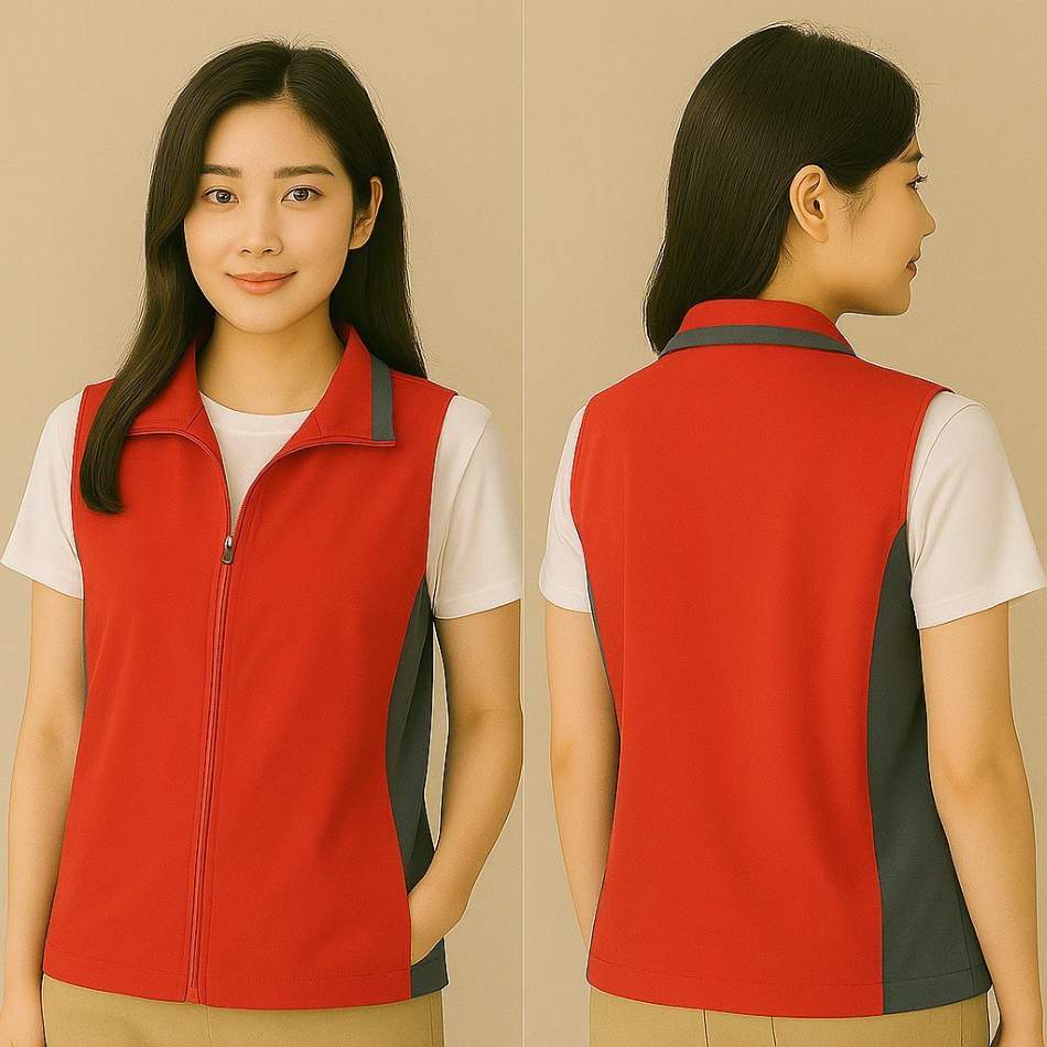 紅灰拼色背心 團體服訂做推薦|制服訂做|公司制服推薦|團體制服