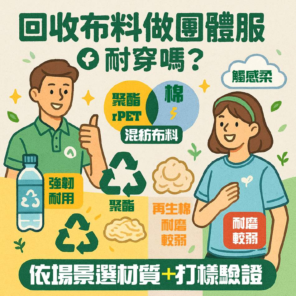 團體服永續風潮：回收布料（rPET、再生棉、混紡）耐穿度與選材指南