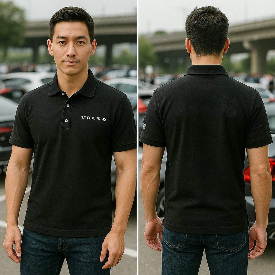 VOLVO 團體 Polo 制服 正反面展示