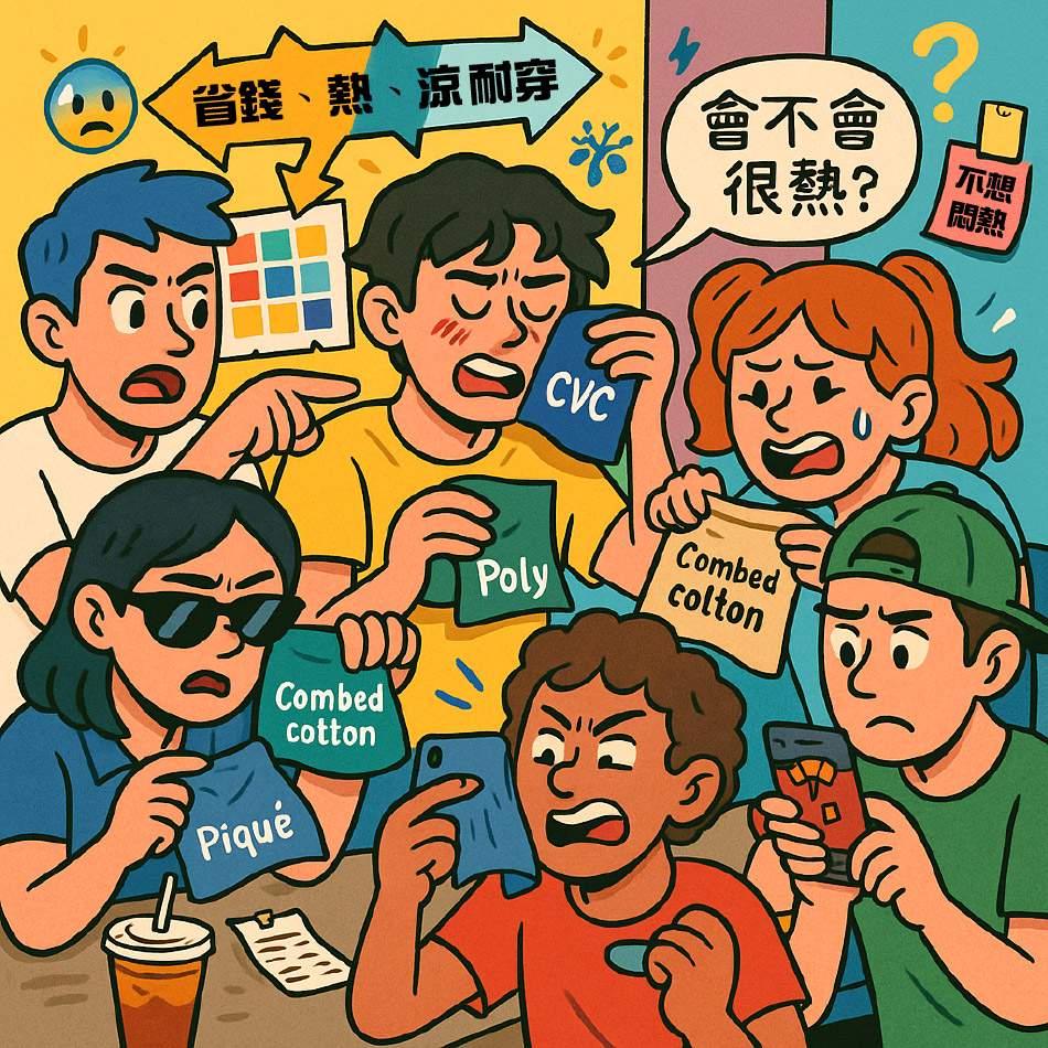 POLO 衫團體服布料四大材質實測與選擇指南