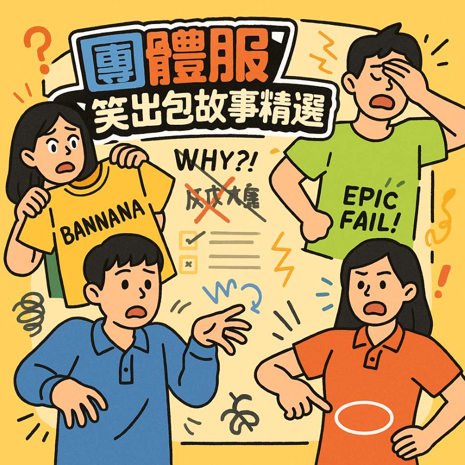 團體服爆笑出包故事、失敗案例、搞笑失誤合成圖