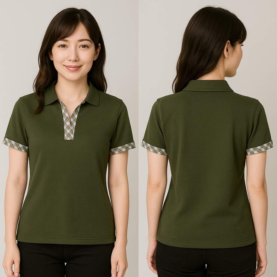 格紋領軍綠排汗POLO衫 團體服訂做推薦｜公司制服推薦｜台北團體服廠商