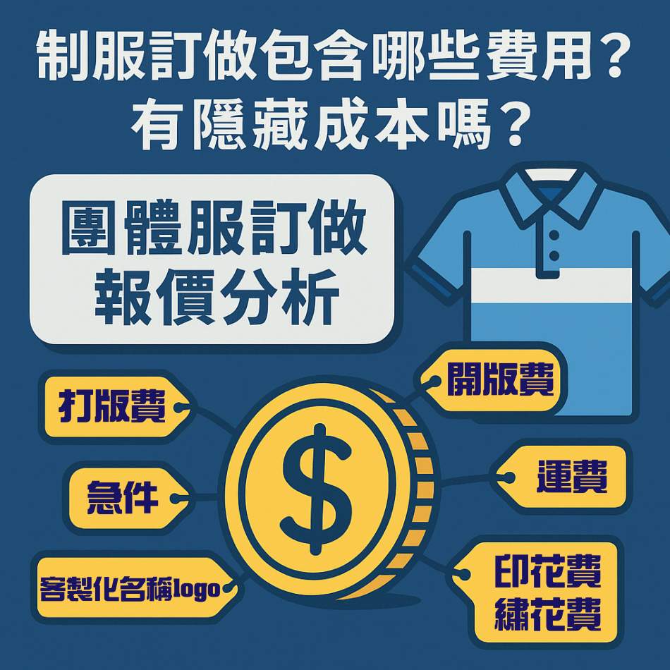 制服訂做包含哪些費用 有隱藏成本嗎 團體服訂做報價分析