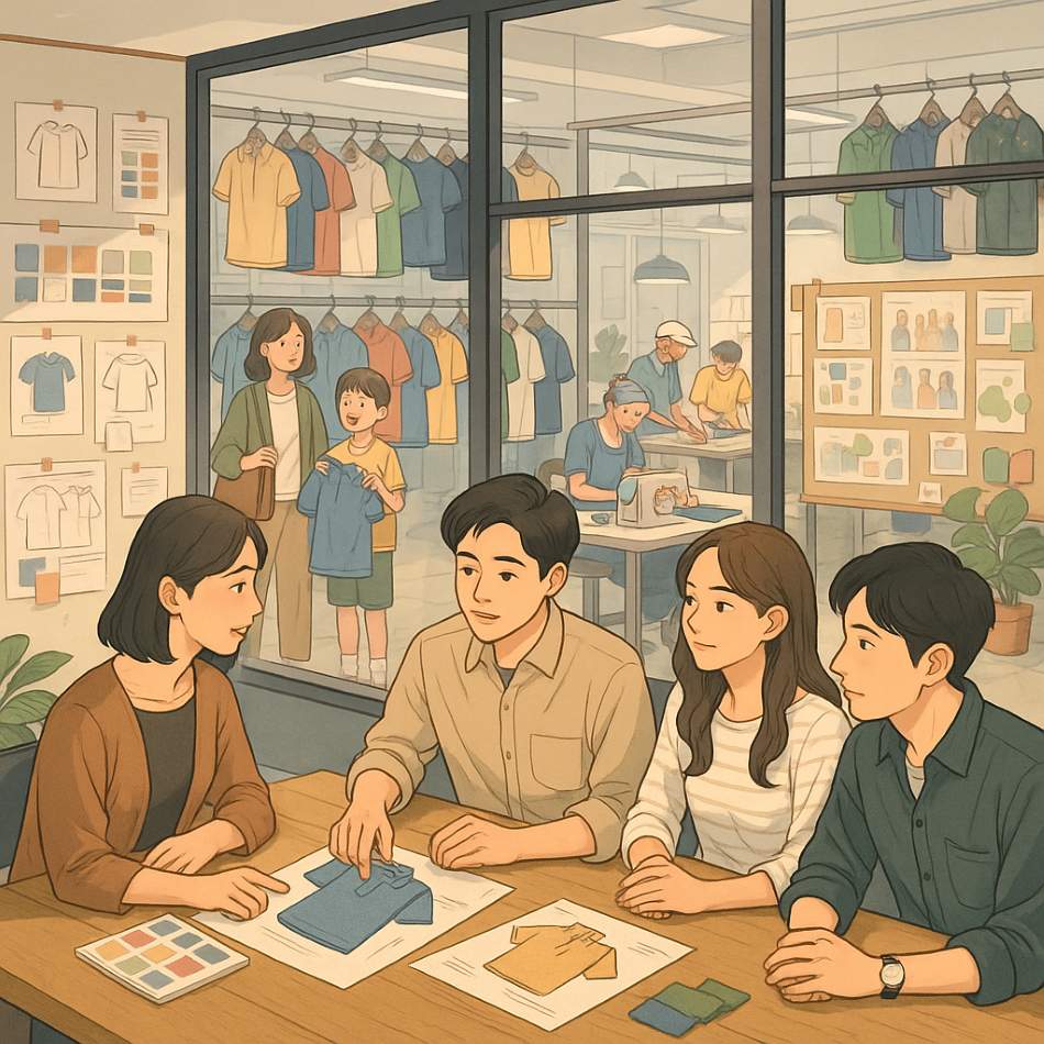 團體服案例分享-工廠透明設計現場