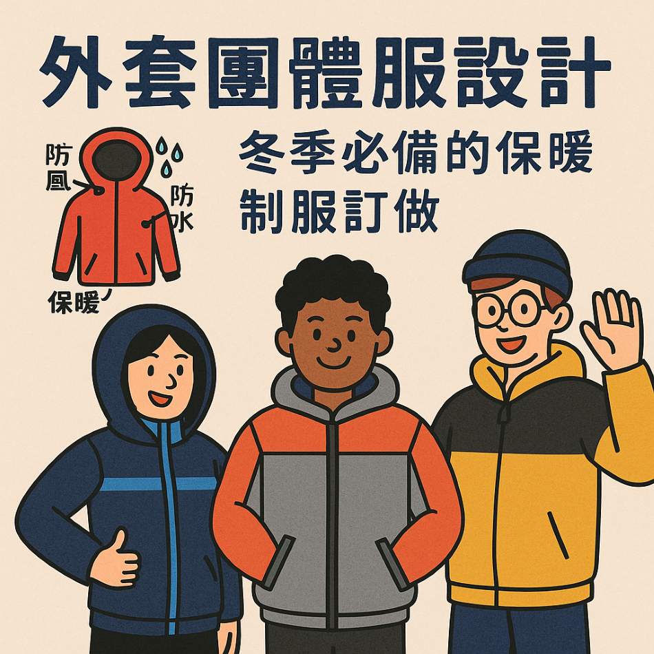 外套團體服設計：冬季必備的保暖制服訂做與機能配置