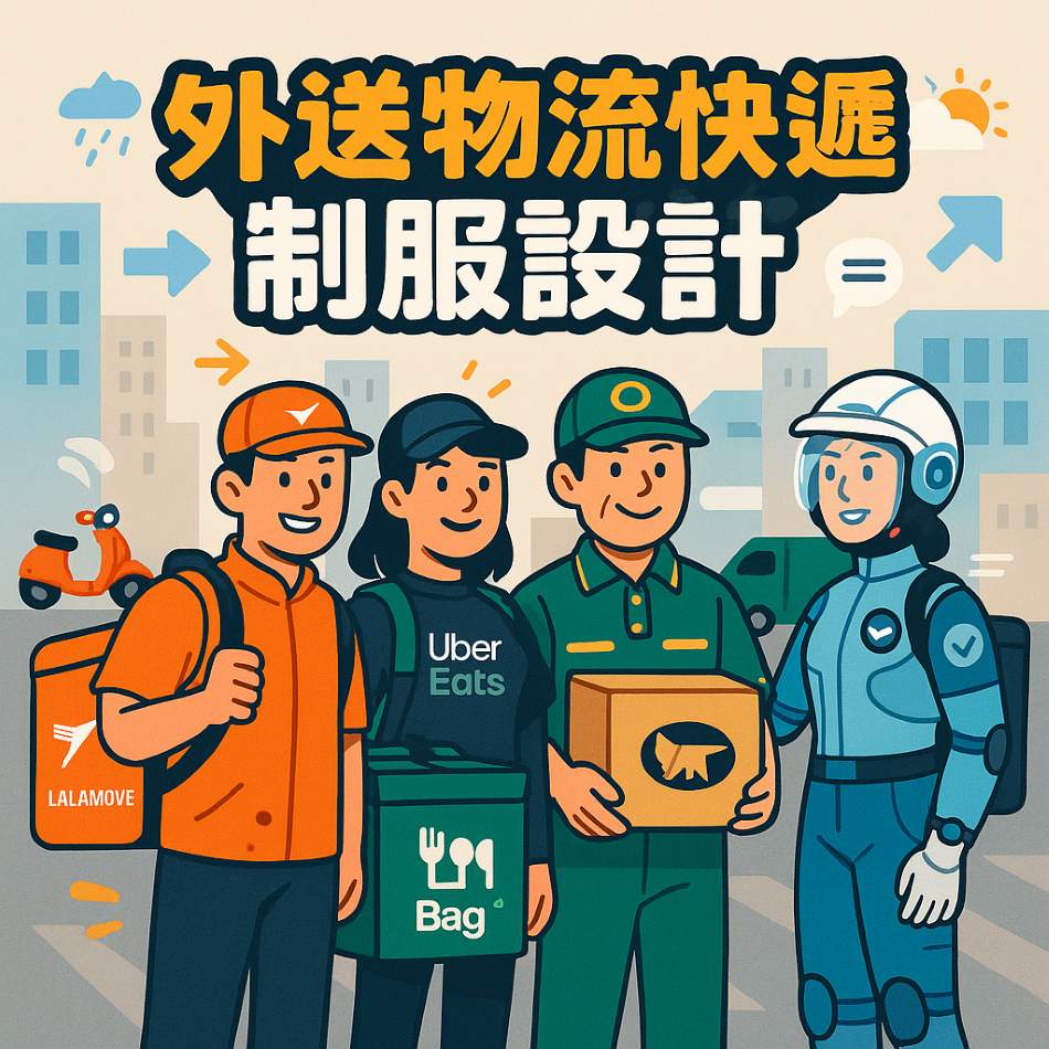 外送團隊制服設計-LALAMOVE、Uber Eats、黑貓宅急便 團體服推薦
