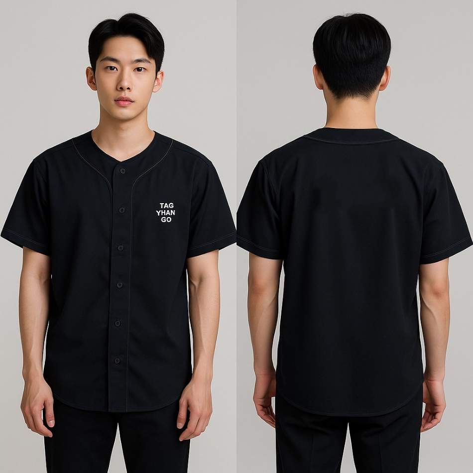黑色棒球版型工作服|斜紋布團體制服 客製化推薦