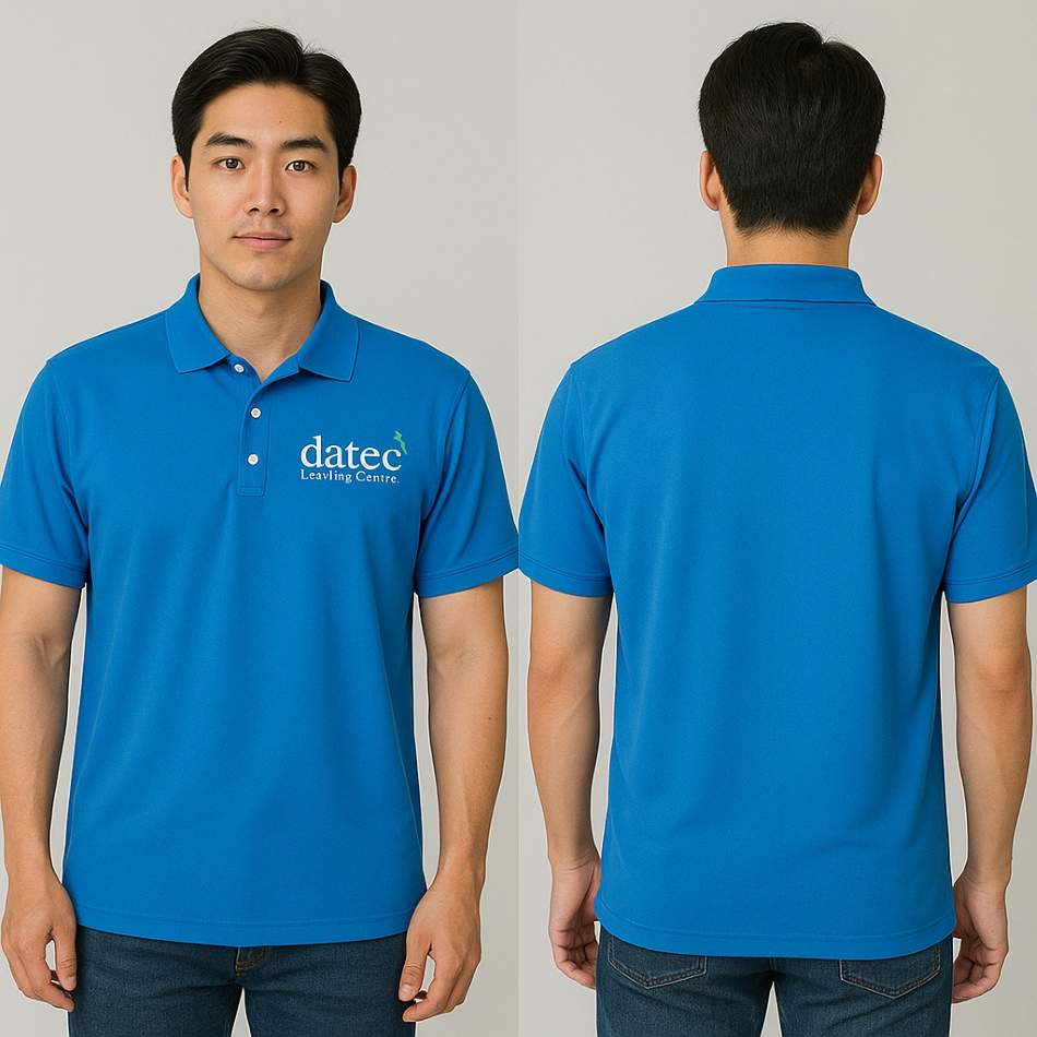 Datec藍色POLO衫|排汗團體服 客製制服推薦