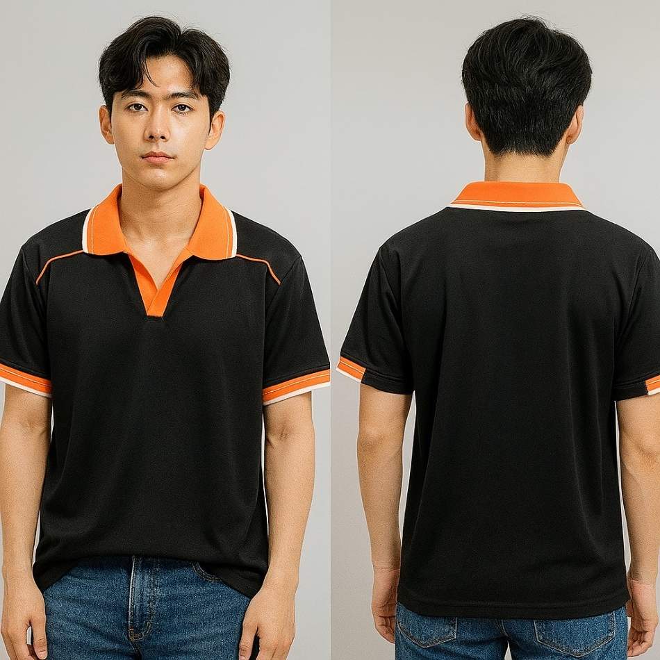 黑橘拼色排汗POLO衫 團體服 團體制服專屬設計