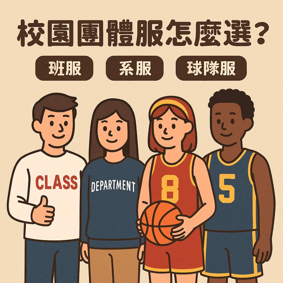 校園團體服怎麼選？班服、系服、球隊服大比較