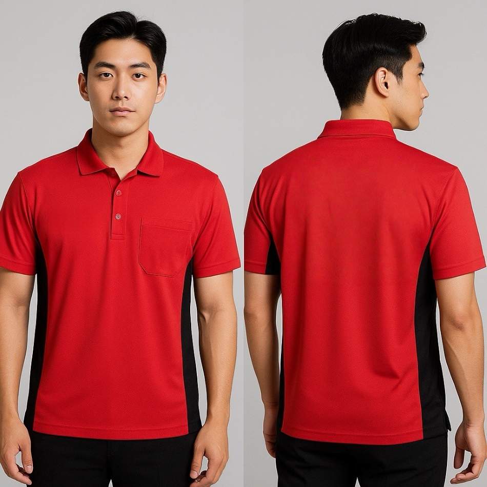 紅黑配色排汗Polo衫 團體服推薦