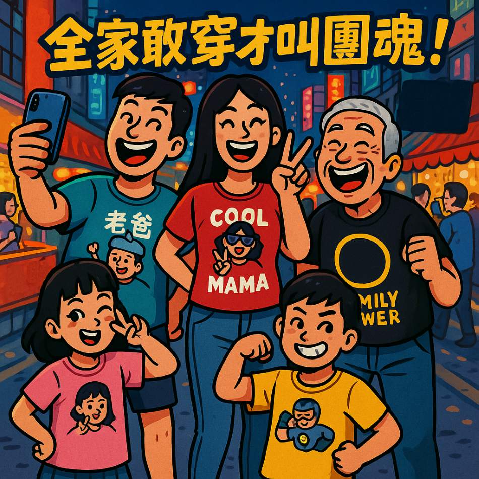 親子T-shirt團體服推薦 家庭裝團體制服設計