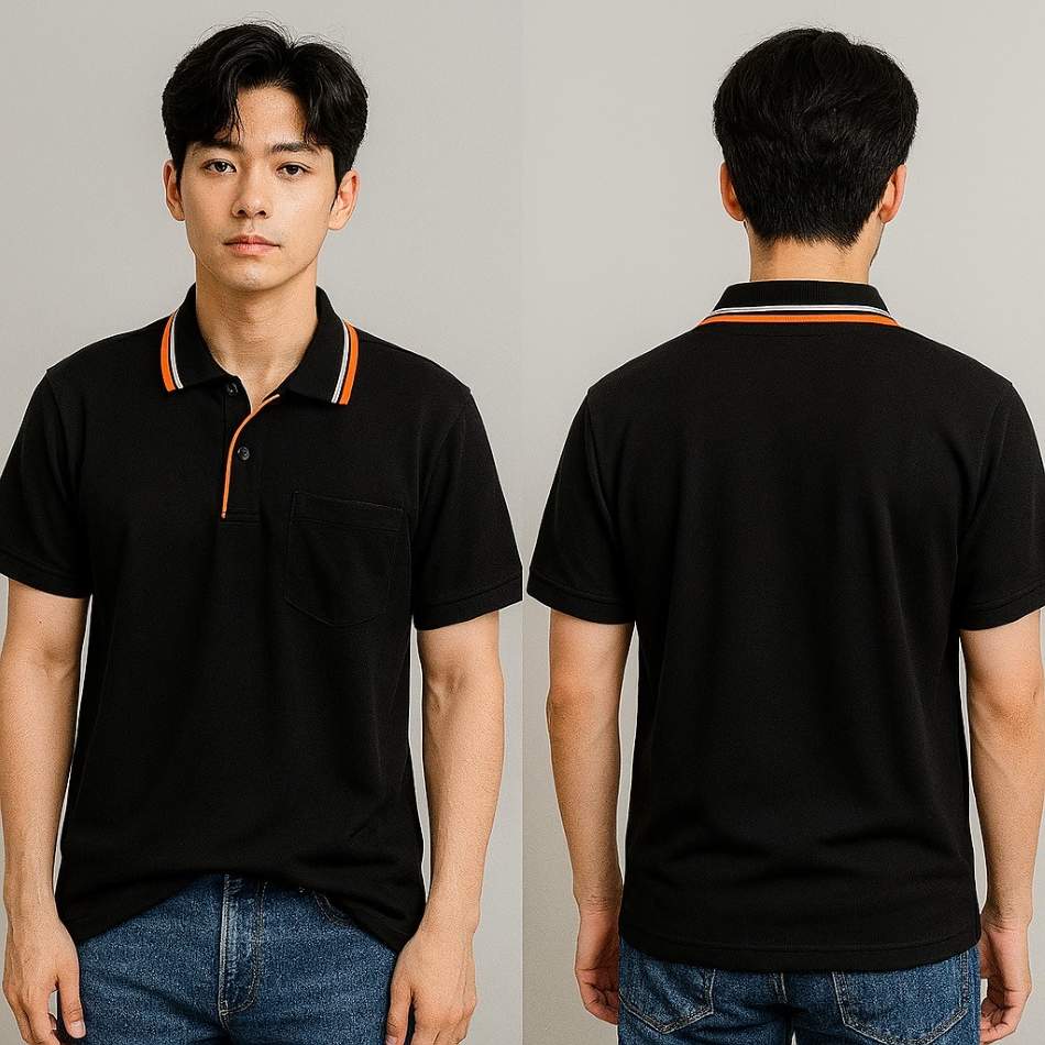 黑色撞色POLO衫|團體服訂做公司制服推薦